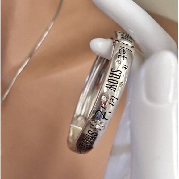 Brighton silver plated B jolly snowman frosty pendant necklace and Cuff Bracelet - Picture 3 of 12